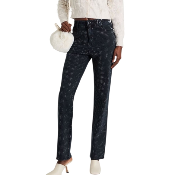 Jonathan Simkhai Crystal Embellished Black Trevor Jeans - Picture 1 of 14